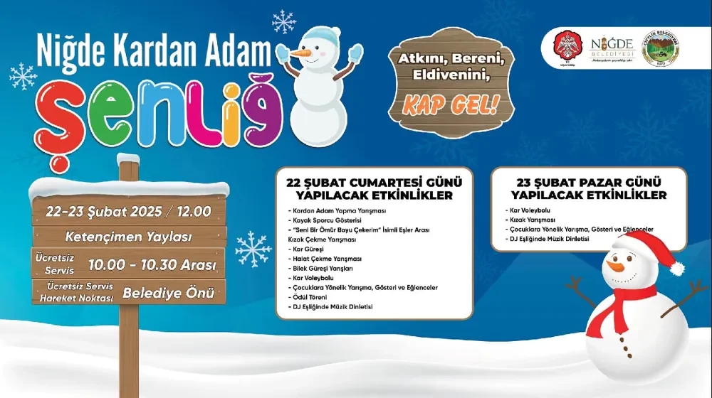 Niğde’de Kardan Adam Şenliği ile Kış Eğlencesi Geri Dönüyor!